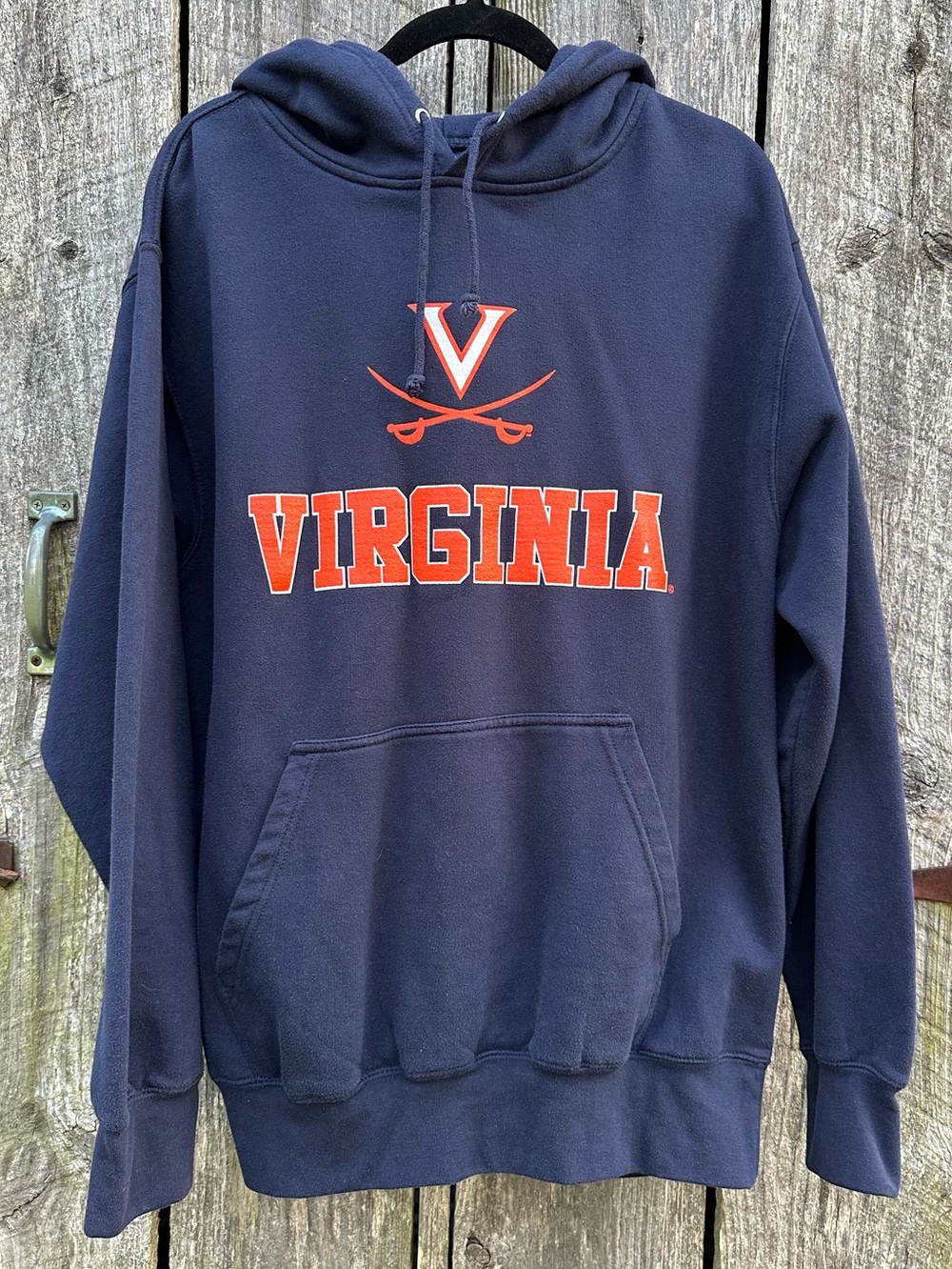 Virginia Cavaliers Men’s Large Navy Pullover Hoodie UVA